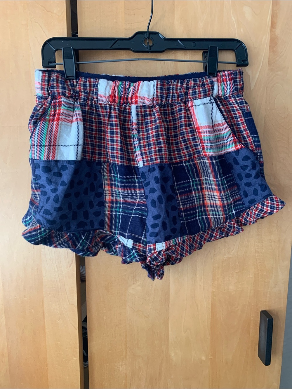 Aerie Plaid Ruffle Shorts